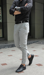 Pantaloni Casual Slim Grey Line
