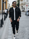 Compleu Cargo Street Negru + Tricou Cadou