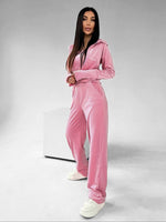 Trening Catifea ZIPP Women Roz Pudra