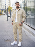 Compleu Cargo Street Bej+ Tricou Cadou