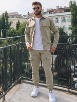Compleu Cargo Street Bej+ Tricou Cadou