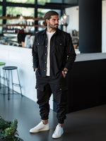 Compleu Cargo Street Negru + Tricou Cadou