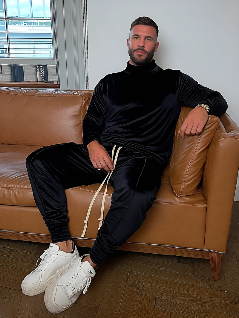 Set Catifea PREMIUM Street Negru