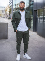 Compleu Cargo Street Kaki+ Tricou Cadou