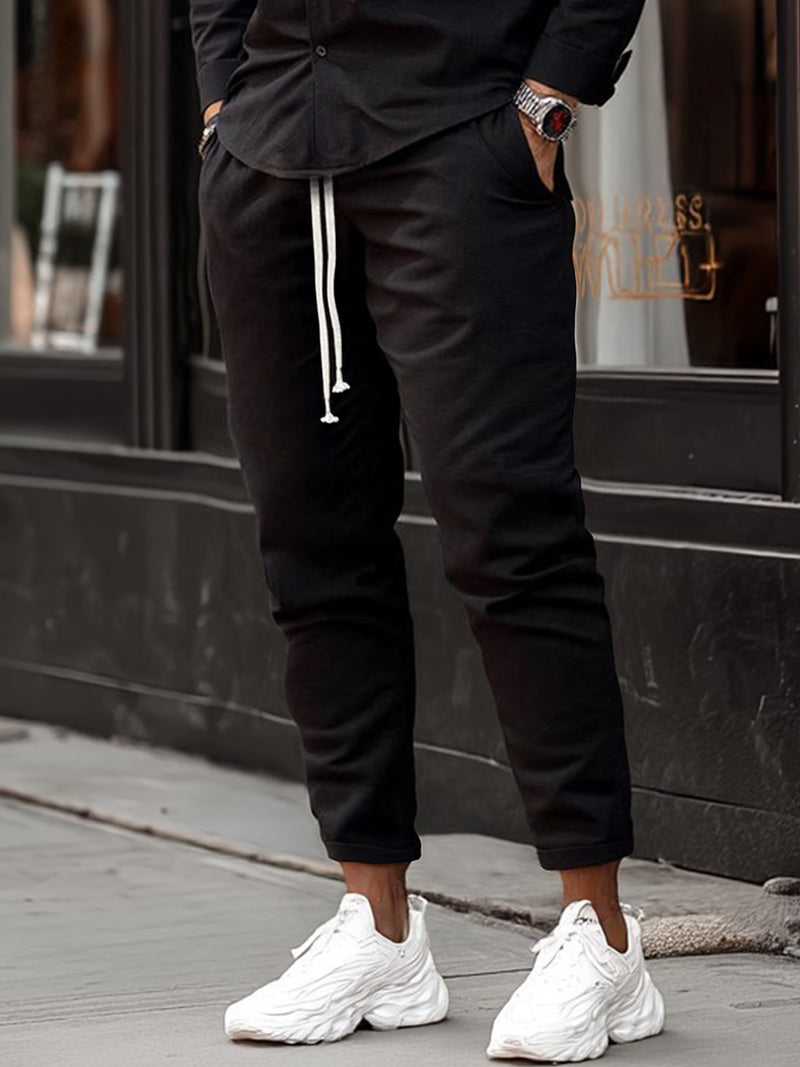 Set Camasa+Pantalon Tip In Negru