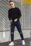 Pulover Texturat TM01 Negru