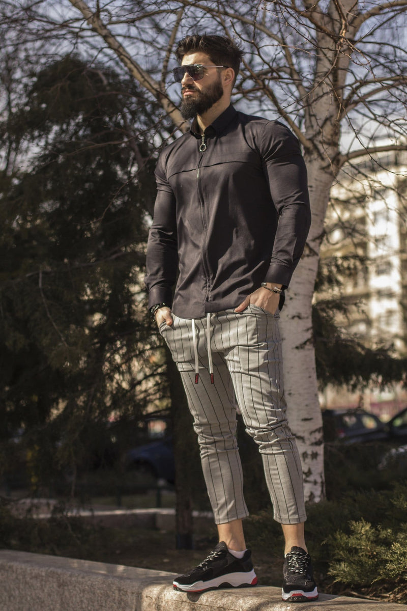 Camasa Zipper DarkBlue