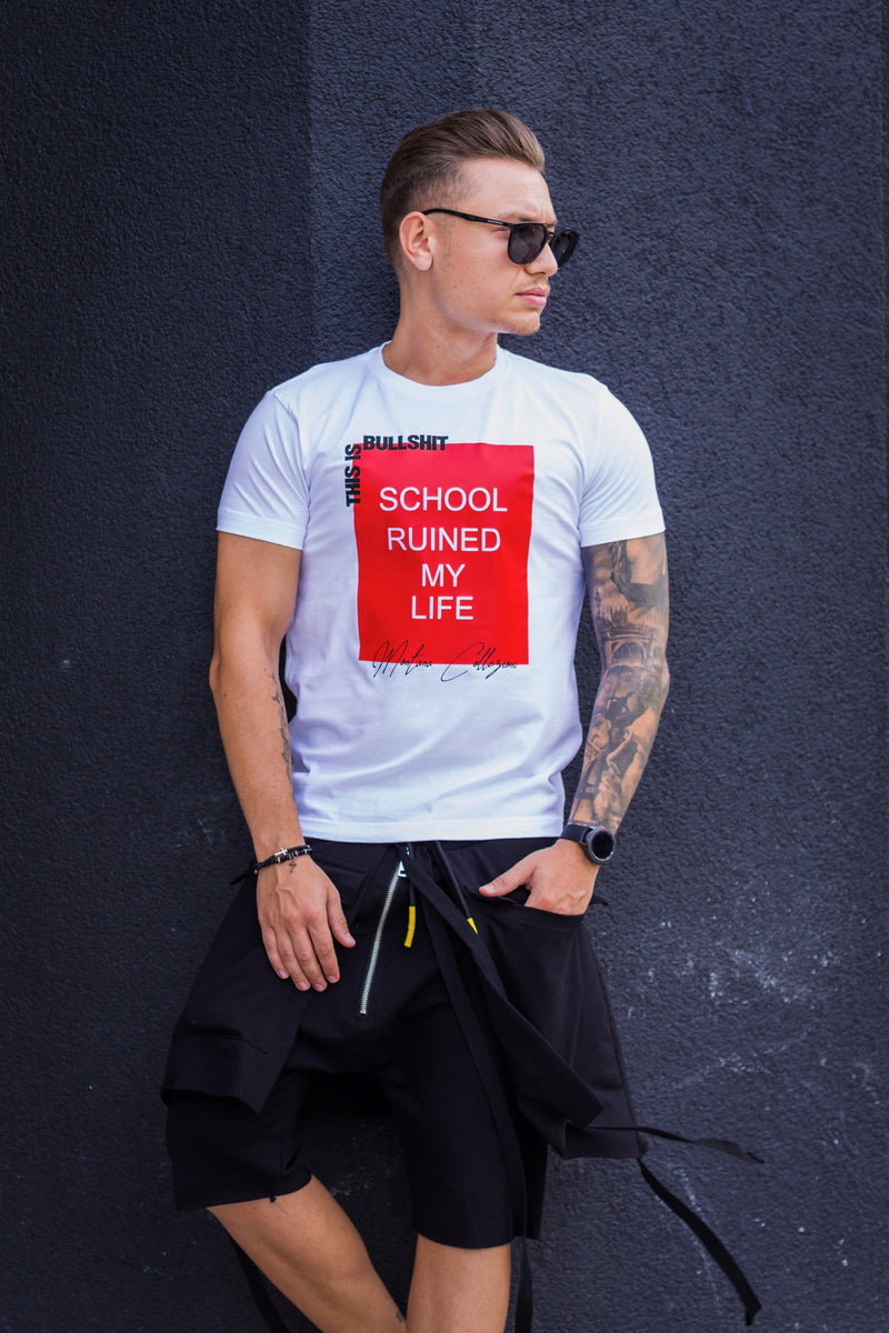 Tricou School White