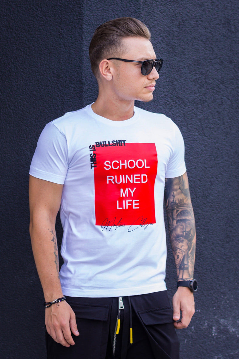 Tricou School White