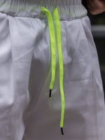 Pantaloni LS Alb Verde Neon