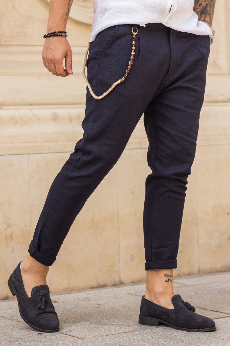 Pantaloni de in 3 sferturi CHAIN Blue