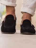 Pantofi Piele Intoarsa TC Black