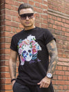 Tricou Watercolor Skull Black