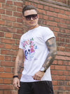 Tricou Watercolor Skull White