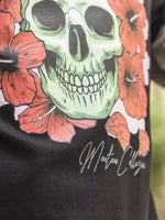 Tricou Flower Skull Black