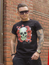 Tricou Flower Skull Black