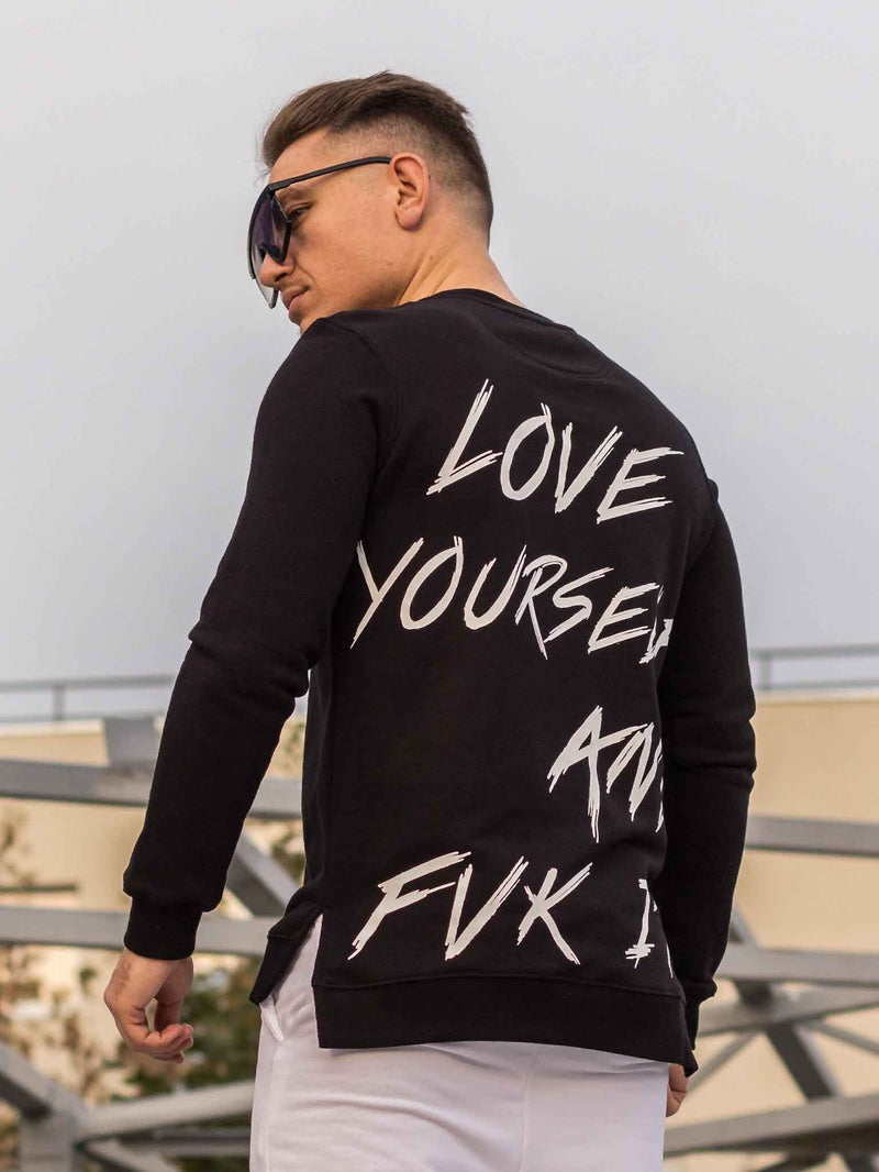 Compleu Love Yourself ALL BLACK (Tricou Cadou)