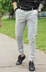 Pantaloni Casual Slim Grey Line