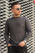 Pulover Texturat TM01 Antracit