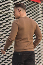 Pulover Texturat TM01 Maro
