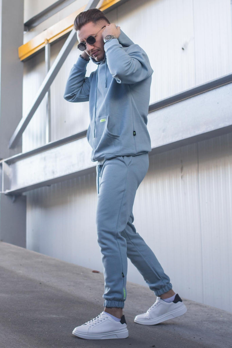 Trening  material texturat OVERSIZE ZR Blue+ Tricou CADOU