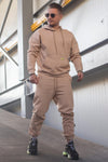 Trening  material texturat OVERSIZE ZR Crem+ Tricou CADOU