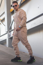 Trening  material texturat OVERSIZE ZR Crem+ Tricou CADOU