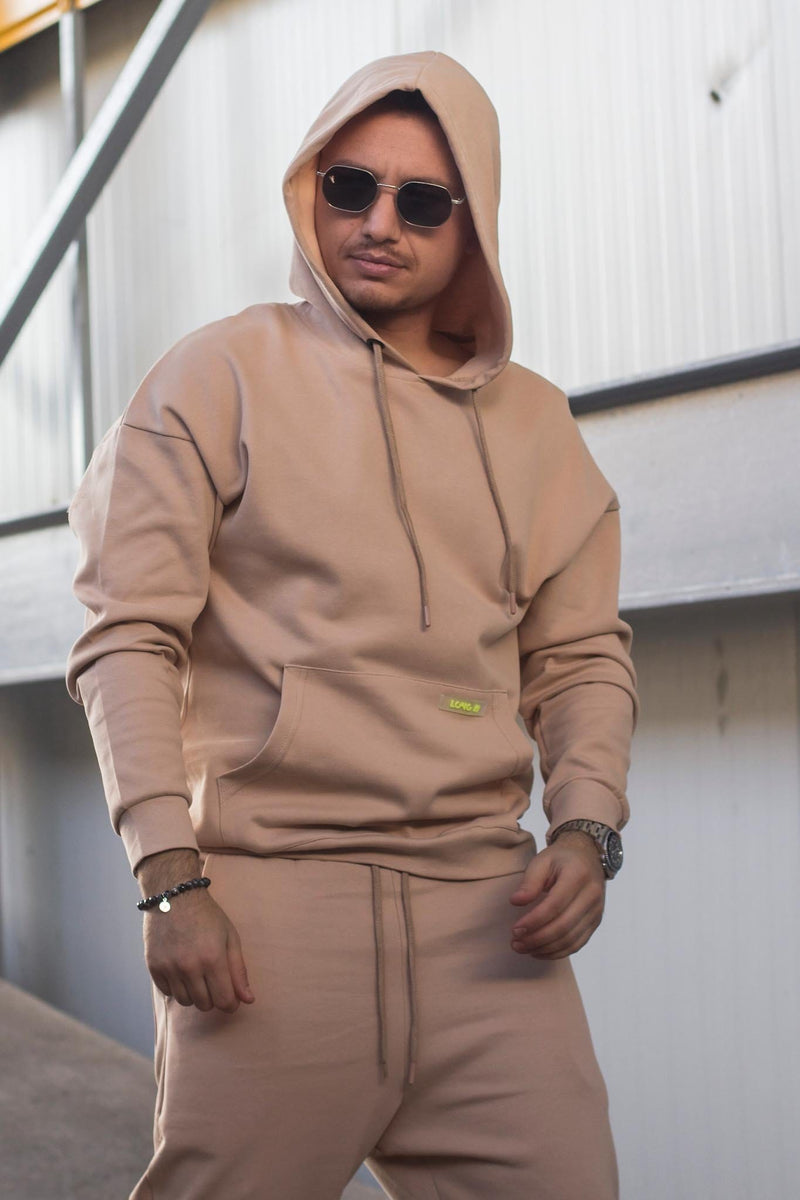 Trening  material texturat OVERSIZE ZR Crem+ Tricou CADOU