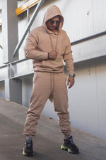 Trening  material texturat OVERSIZE ZR Crem+ Tricou CADOU