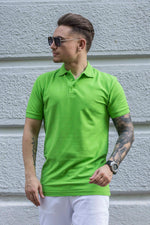 Tricou Polo Verde Măr