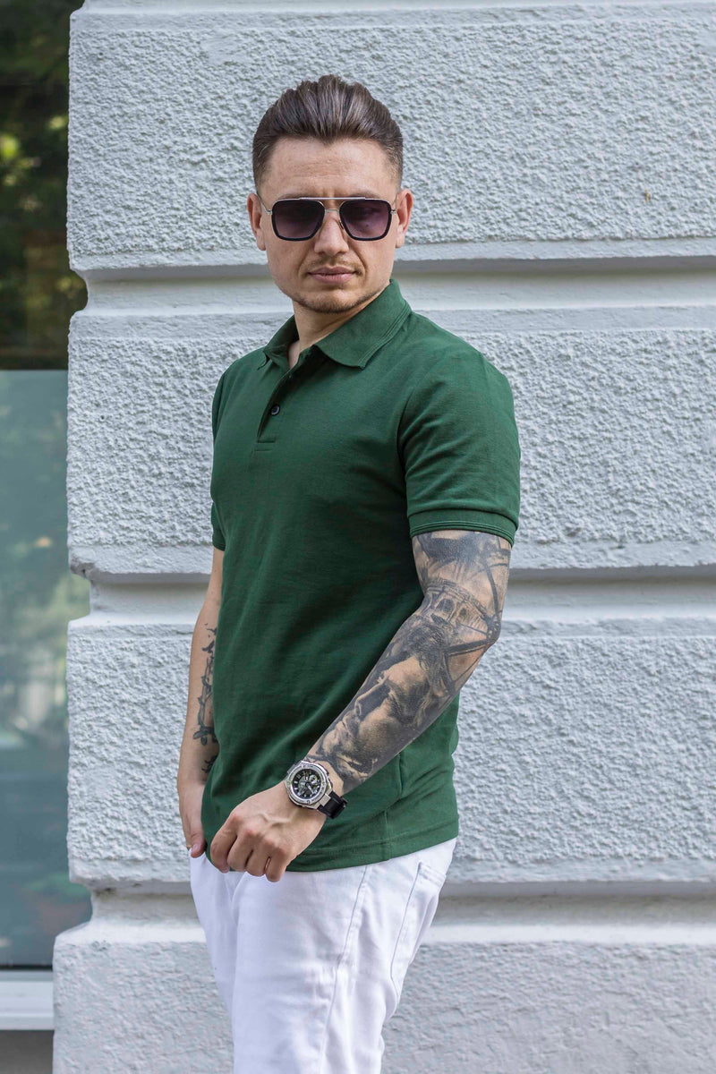 Tricou Polo Verde Sticlă