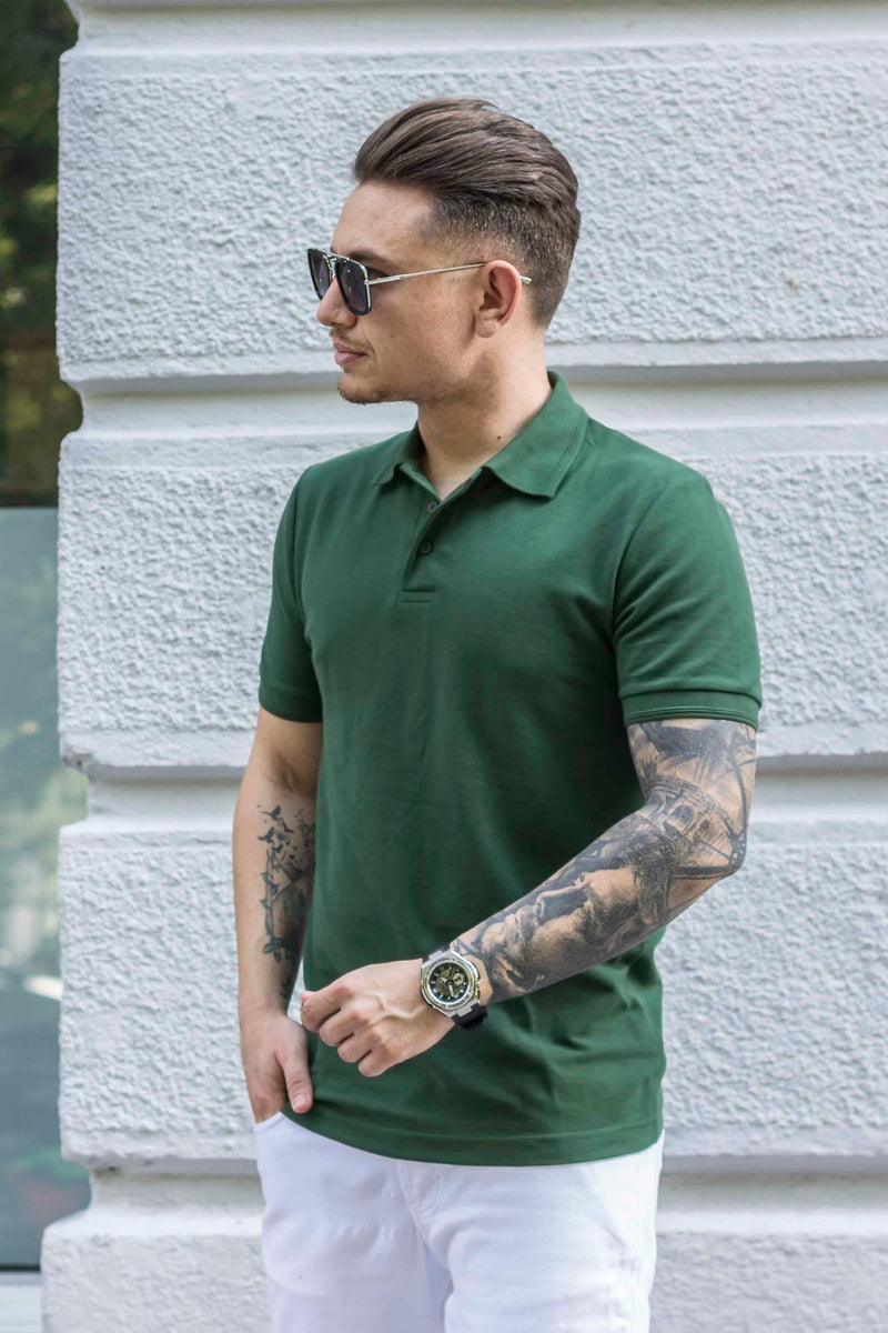 Tricou Polo Verde Sticlă