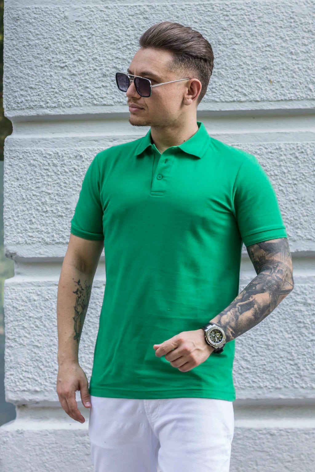 Tricou Polo Verde Mediu
