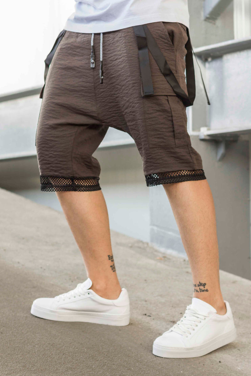 Pantaloni Fashion din fâș  MESH Brown