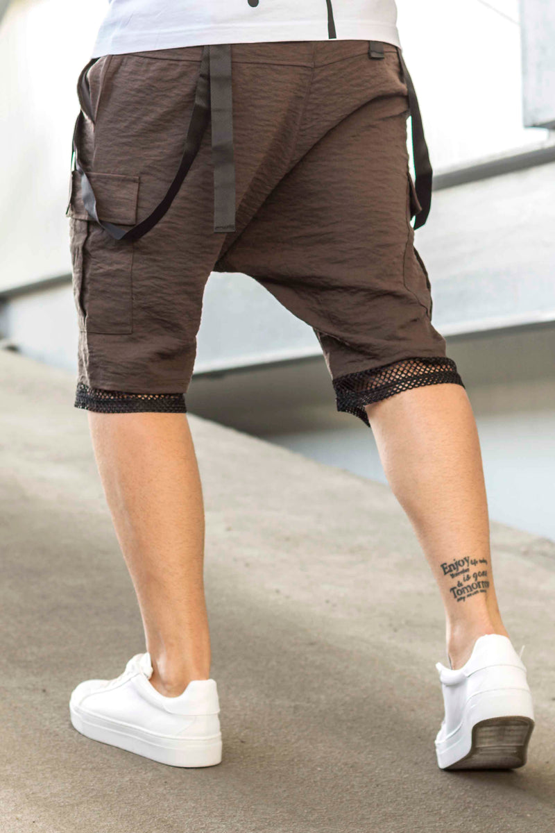 Pantaloni Fashion din fâș  MESH Brown