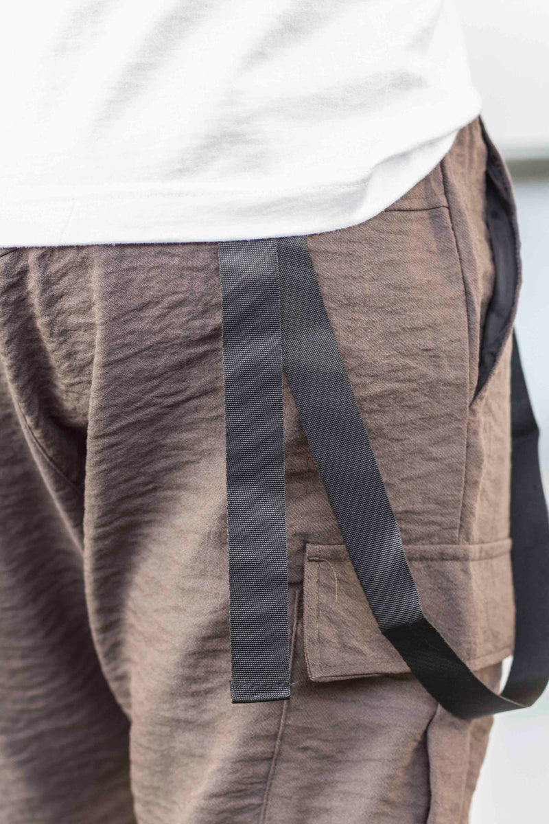 Pantaloni Fashion din fâș  MESH Brown