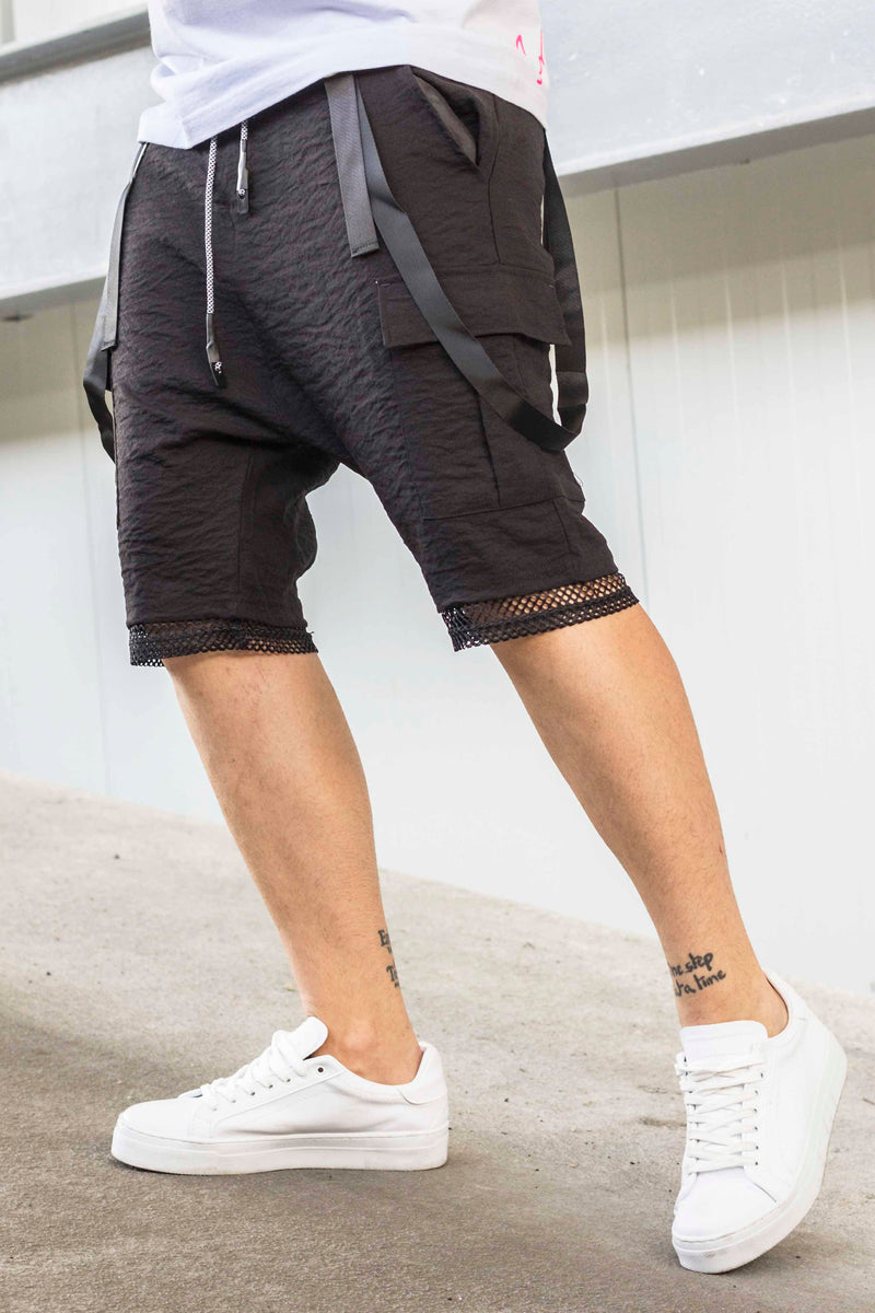 Pantaloni Fashion  din fâș MESH Black