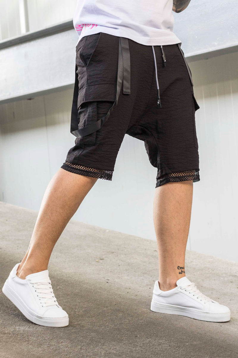 Pantaloni Fashion  din fâș MESH Black