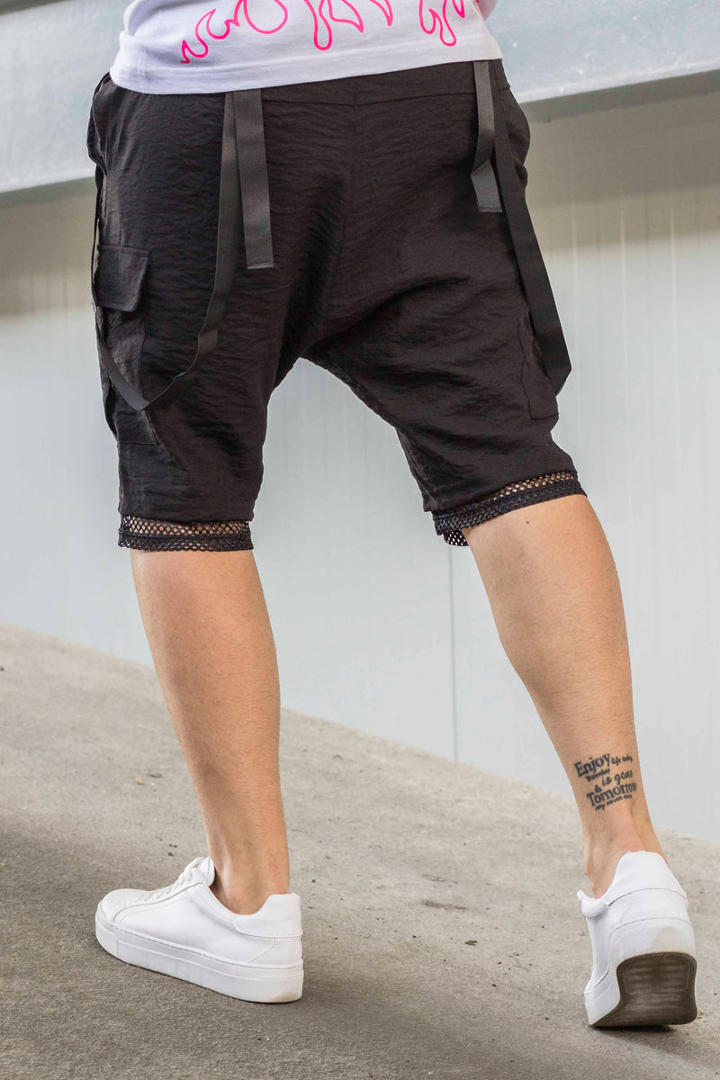 Pantaloni Fashion  din fâș MESH Black