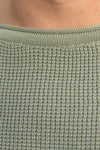 Pulover Texturat cu model pe maneci 6397 Verde Menta