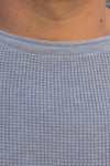 Pulover Texturat cu model pe maneci 6397 BabyBlue