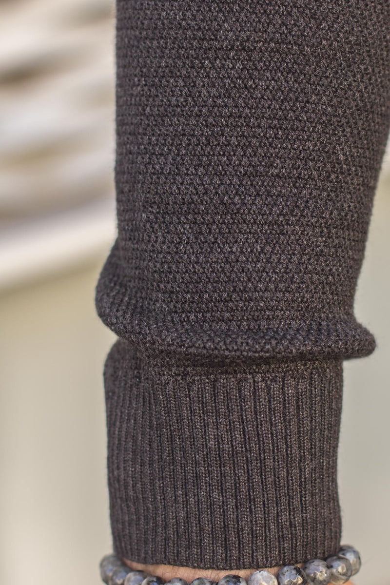 Pulover Texturat Slim 6833 Antracit