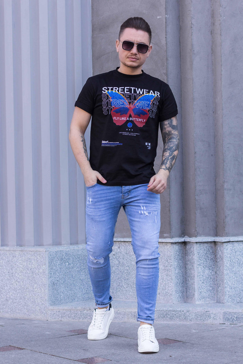 Tricou STREETWEAR BUTTERFLY Black