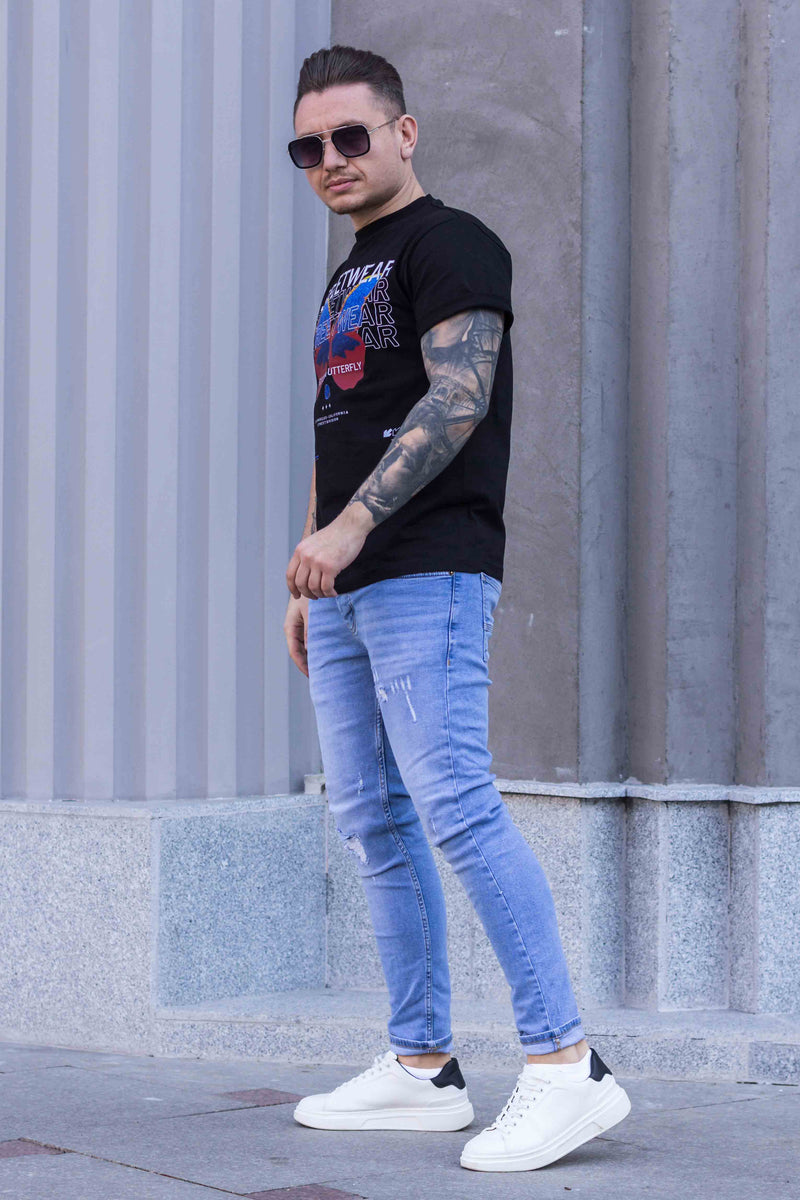Tricou STREETWEAR BUTTERFLY Black