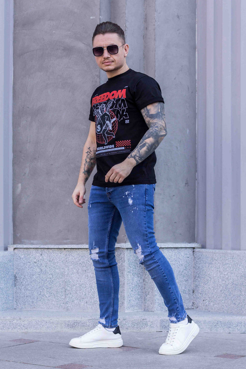 Blugi W11 Blue Ripped