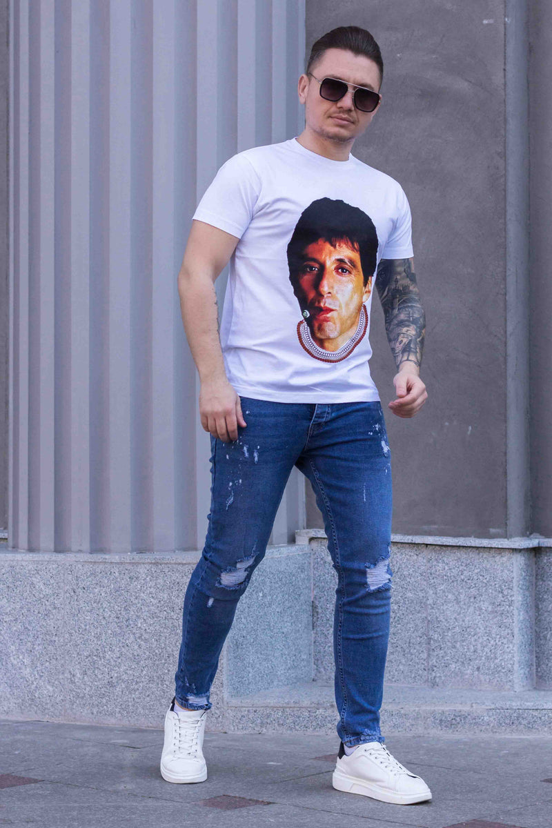 Tricou TONY MONTANA White