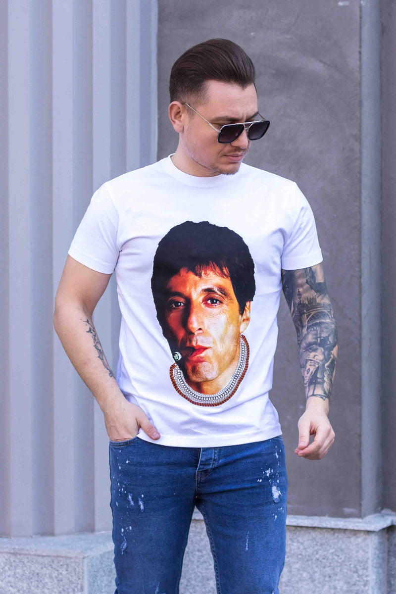 Tricou TONY MONTANA White