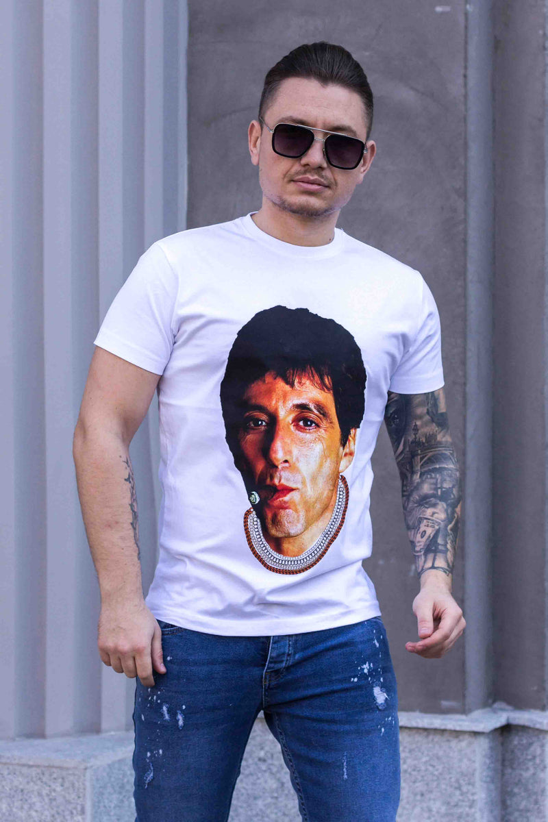 Tricou TONY MONTANA White